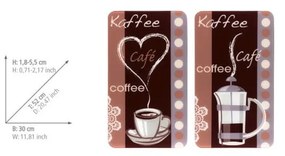 Zestaw 2 szklanych płyt ochronnych na kuchenkę Maximex Coffee, 52x30 cm