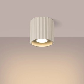 Plafon AURA 1 beżowy GU10 ryflowany SOLLUX  LIGHTING