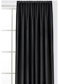 Czarna aksamitna zasłona częściowo zaciemniająca (dimout) 265x250 cm Velto – Filumi
