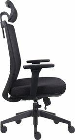 Ergonomiczny fotel biurowy materiałowy Prospero, zgodny z normą BHP