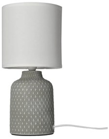Szara lampa stołowa z tekstylnym kloszem (wys. 32 cm) Iner – Candellux Lighting
