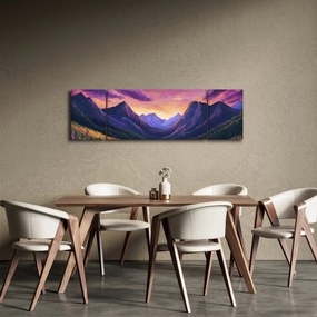 Obraz - Fioletowy krajobraz (170x50 cm)