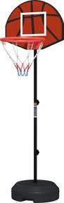 SPORTNOW Stojak do koszykówki, regulowana wysokość, magnetyczna tarcza do darta, 98-148 cm, Czarny