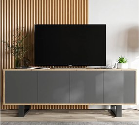 Szafka RTV NILA 7 dąb wotan/grafit mat 150