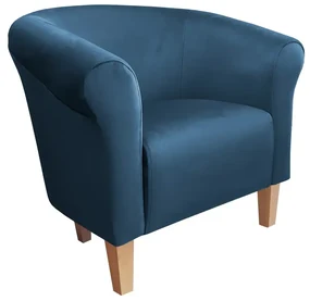 Fotel DRAWA 1 VELVET ciemno niebieski ATOS