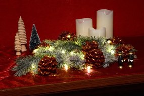 Łańcuch oświetleniowy świąteczny MINI 50 LED z timerem - ciepły biały kolor