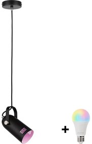 Paulmann 79766 – Lampa wisząca LAVEA LED RGBW 1xE27/15W, 230V, czarna