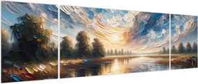 Obraz - Obraz słońca nad wodą (170x50 cm)