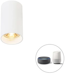 Inteligentny Nowoczesny reflektor biały w komplecie z żarówką WiFi GU10 - Tuba Nowoczesny Oswietlenie wewnetrzne