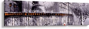 Obraz - Obraz olejny przedstawiający miasto II. (170x50 cm)