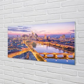 Panel szklany do Kuchni Nocna Panorama Berlina