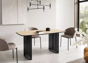 Rozkładany stół Vitoria - nowoczesny stół jadalniany z designerską podstawą z metalu