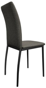 Krzesło tapicerowane ALAN stelaż czarny Sawana 05