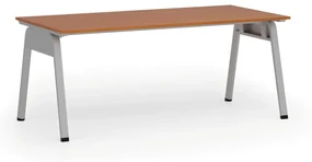 Biurko PRIMO GAMMA, 1800 x 900 mm, podstawa szara, czereśnia