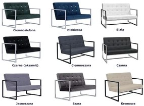 Dwuosobowa grafitowa sofa - Aparro