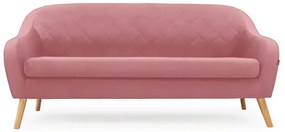 Różowa 3-osobowa sofa CORANTI VELVET