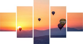 Obraz balonów na ogrzane powietrze (125x70 cm)