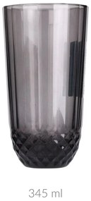 Szklanka z szarego szkła, 345 ml