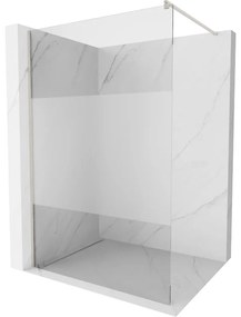 Mexen Kioto ścianka prysznicowa Walk-in 100 x 200 cm, transparent/szron 8 mm, nikiel szczotkowany - 800-100-101-97-35