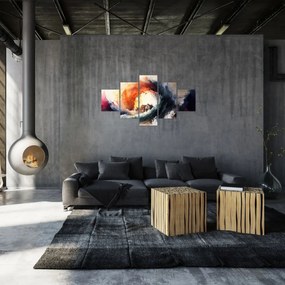 Obraz - W wirze powodzi, akwarela (125x70 cm)