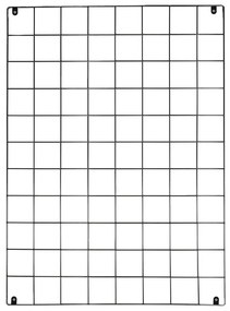 Czarna metalowa kratka-organizer, 50x70 cm