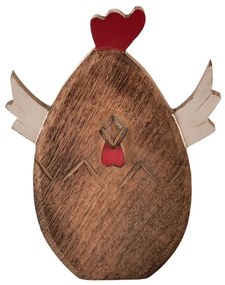 InDecor Wielkanocny kurczak z drewna mango, 21 x 3x 30 cm, L
