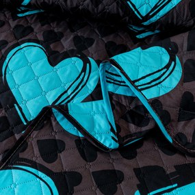 Narzuta na łóżko KASUGA, turkusowy Rozmiar: 170 x 210 cm