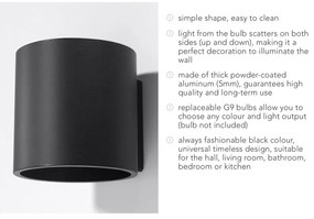 Czarny kinkiet Nice Lamps Roda