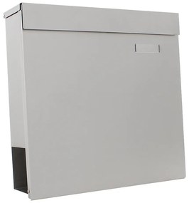 Rottner Skrzynka pocztowa na listy KENSINGTON inox, 370 x 370 x 105 mm, ze stali nierdzewnej