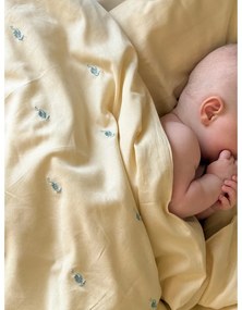 Jasnożółta pościel dziecięca do łóżeczka z bawełny organicznej 70x100 cm Sea Garden – Cam Cam Copenhagen