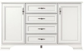 Komoda KENTAKT KOM2D4S, biel alpejska