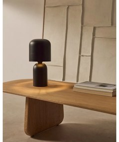 Czarna lampa stołowa z metalowym kloszem (wysokość 28 cm) Monze – Kave Home