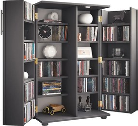 Drewniana półka CD DVD zamykana Engalo XL