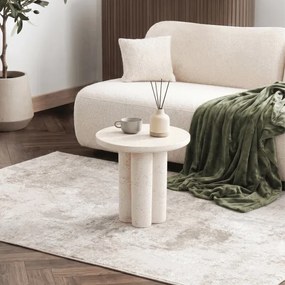 Stolik Kawowy BROK 46 cm Krem/Beż Japandi