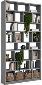 Szary regał biblioteczka w stylu nowoczesnym Z9-S87