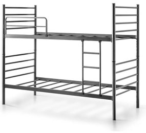 Czarne piętrowe łóżko dziecięce 90x190 cm R10 – Kalune Design