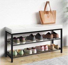 Metalowa drewniana półka na buty Taliro