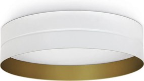 Lampa sufitowa VORADA w stylu nowoczesnym - ?r. ø90 cm - LED COB AC 29W - 4000 lm Y 3K - IP20 - syntetyczny plisowany klosz wst?gowy - stal i biel