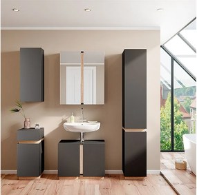 Zestaw mebli łazienkowych antracyt 70x34x55 gloria