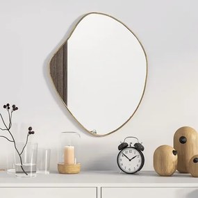 Ścienne zlote lustro wiszące 50x40 cm H1-B53