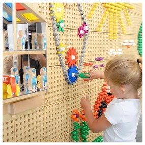 Masterkidz tablica ścienna koła zębate i łańcuch 79 el. zbuduj własny mechanizm