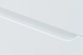 Łóżko Drewniane Dwuosobowe 160x200 cm z Pojemnikiem IVORY Białe Nowoczesne