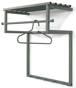 Zielonoszary metalowy wieszak ścienny z półką Rizzoli – Spinder Design
