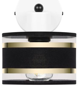 Biały kinkiet LED  z czarnym abażurem WD-TI-1010WE-SC jednopunktowy in