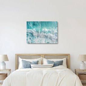 Obraz na szkle - Widok na fale oceanu (70x50 cm)