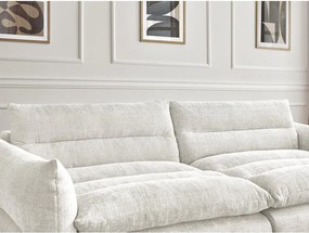 Biała sofa z tkaniny szenilowej 276 cm Neil – Bobochic Paris