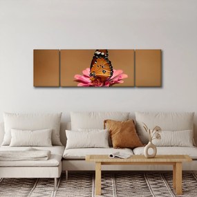 Obraz motyla na kwiatku (170x50 cm)
