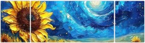 Obraz - Malowanie słoneczników (170x50 cm)