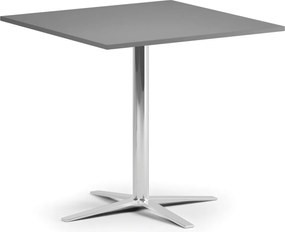Stolik kawowy AURA, 60x60 cm, chrom podstawa, grafit