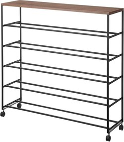 Czarny metalowy regał na buty 90,5x87x26 cm Tower – YAMAZAKI